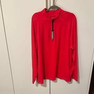 Rhone Bright Red Quarter Zip Top XXL